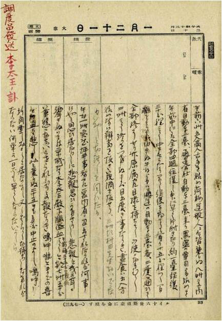 영친왕비의 1919년 1월21일치 일기. 국립고궁박물관 제공