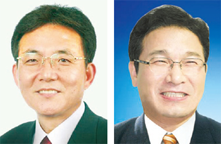 왼쪽부터 박영관(50) 전 부산시 교육위원, 정만진(55) 대구시 교육위원.