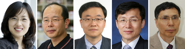 왼쪽부터 김빛내리, 남홍길, 황준묵, 노태원, 김광수.