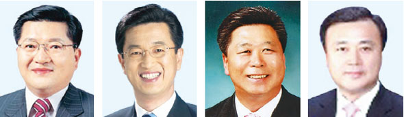 사진 왼쪽부터 진동규, 허태정, 송재용, 백진흠.