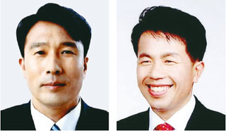 류재건(왼쪽), 윤종오(오른쪽).