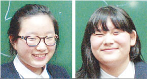 왼쪽부터 마미혜(16·풍문여고 1), 이유민(16·숙명여고 1).