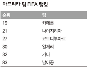 아프리카 팀 FIFA 랭킹