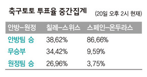 축구토토 투표율 중간집계