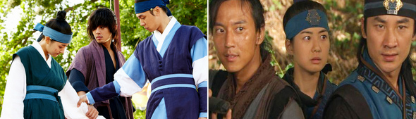 조선시대 유생들의 로맨스와 성장기를 다룬 <성균관 스캔들>(왼쪽)과 선덕여왕의 일대기를 다룬 <선덕여왕>. 한국방송·문화방송 제공