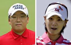 왼쪽부터 최나연(23·SK텔레콤), 신지애(22·미래에셋)