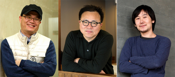 왼쪽부터 신정수 피디, 육상효 감독, 박준수 피디.