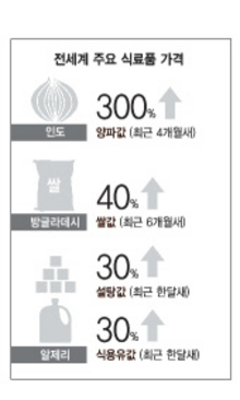 전세계 주요 식료품 가격