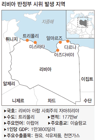 리비아 반정부 시위 발생 지역