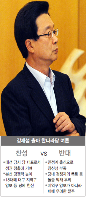 강재섭 출마 한나라당 여론