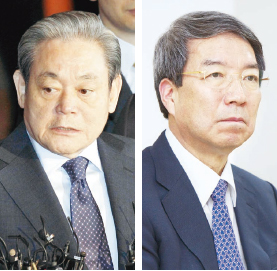 이건희(왼쪽), 정운찬