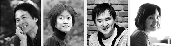 한·중·일 작품 교류 프로젝트에 참여한 한국 작가들. 왼쪽부터 이승우·김애란·김연수·정이현.