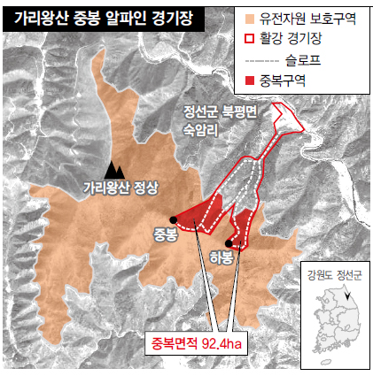 가리왕산 중봉 알파인 경기장