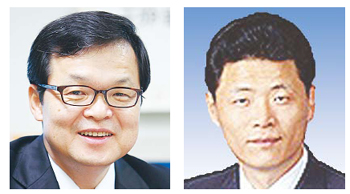 권오용(사진 왼쪽) 기업문화실 사장과 이형희(오른쪽) 아이피이(IPE)단장(전무)