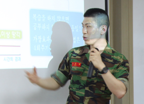 백령도 해병 6여단에 배속된 구본석(23) 일병