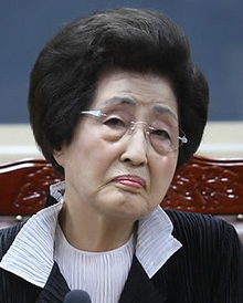 김대중 전 대통령의 부인 이희호(89) 김대중평화센터 이사장