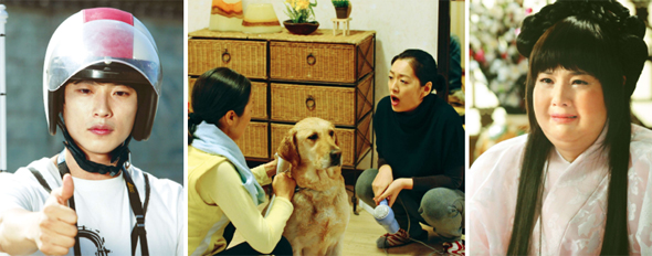 지상파 3사 가운데 유일한 단막극 프로그램인 <드라마스페셜>(한국방송2)은 실험적인 시도와 작품성으로 호평받고 있다. 사진 왼쪽부터 <마지막 후뢰시맨>, <늦어서 미안해>, <화평공주 체중 감량사>.  한국방송 제공
