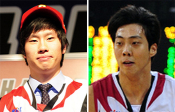 창원 엘지(LG) 박형철(24·왼쪽)과 정창영(23·오른쪽)