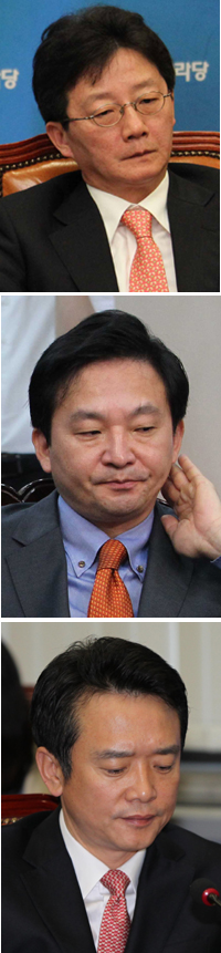 위부터 유승민·원희룡·남경필 최고위원
