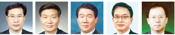 왼쪽부터 윤준모, 정명철, 백효흠, 정수현, 전호석