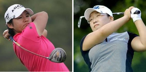 쩡야니(22·대만·왼쪽), 신지애(24·미래에셋·오른쪽)