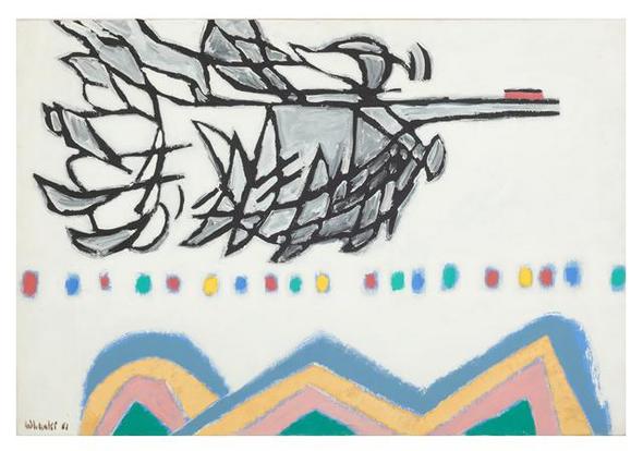 김환기의 ‘새’ 1961년 작.