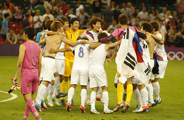 축구 동메달 획득 순간