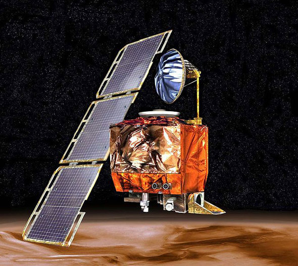그림 1: 화성 기후 관측 위성(Mars Climate Orbiter; MCO) 가상 이미지. 출처/NASA