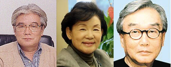 왼쪽부터 소설가 김원일, 시인 신달자, 한국화가 서세옥.