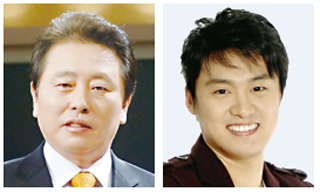 최일구(53·왼쪽 사진) 앵커와 오상진(33·오른쪽) 아나운서