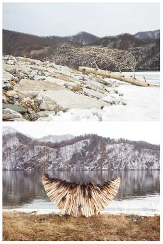 정혜령씨의 작품(위 사진), 박봉기씨의 작품(아래). 사진 바깥미술회 제공
