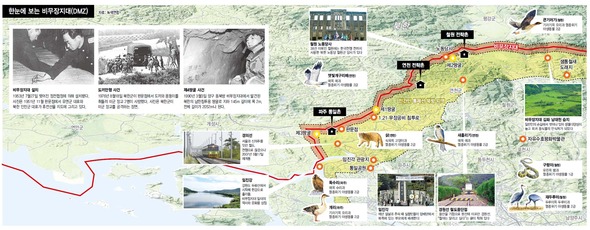 (※클릭하시면 이미지가 커집니다.) 한눈에 보는 비무장지대(DMZ)