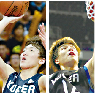 (왼쪽부터)김민구와 김종규