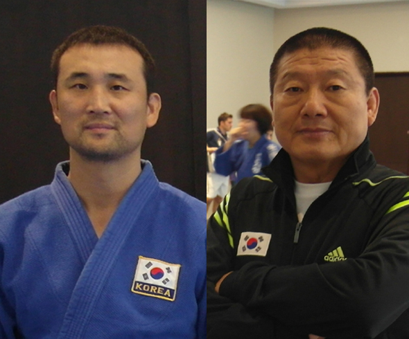 왼쪽부터 조인철(37) 유도 남자 대표팀 감독, 서정복(59) 여자 대표팀 감독