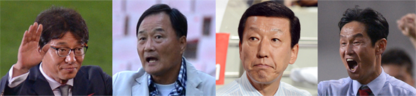 (왼쪽부터) 부산 황선홍 감독, 울산 김호곤 감독, 전북 최강희 감독, 서울 최용수 감독