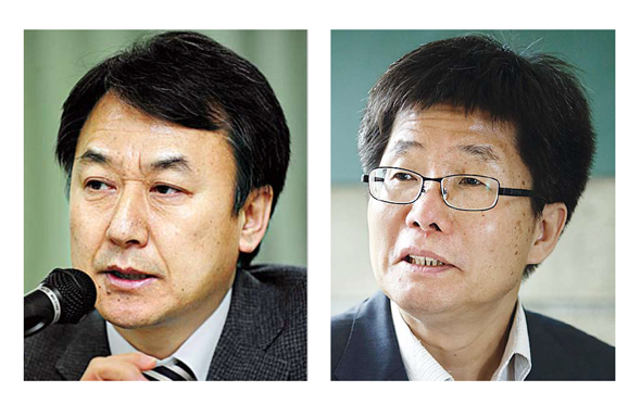 왼쪽부터 <경남도민일보> 구주모 대표, <프레시안> 박인규 이사장