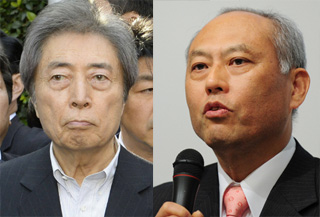 왼쪽부터 호소카와 모리히로(76) 전 총리, 마스조에 요이치(65) 전 후생노동상