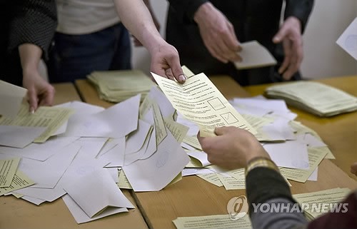크림반도러시아 귀속 주민투표.(연합뉴스)