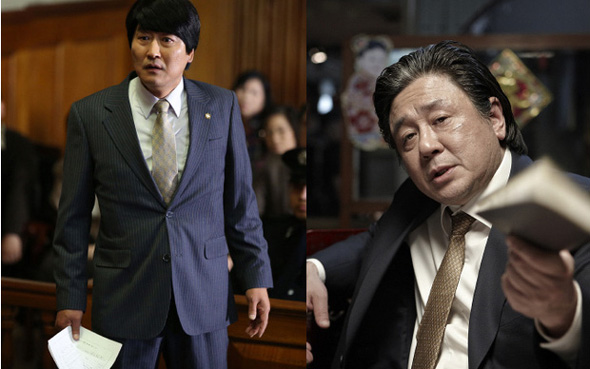 송강호(왼쪽)와 최민식(오른쪽)