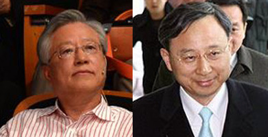 이석채(왼쪽)와 황창규(오른쪽)