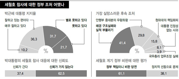 세월호 참사에 대한 정부 조처 어땠나 (※ 확대 가능)