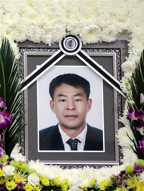 복직 투쟁을 벌이던 신성여객 버스운전사 진기승씨