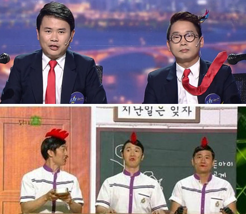 정치 풍자 코미디가 돌아오고 있다. 에스비에스 의 ‘엘티이 뉴스’(위 사진)는 정치·사회 전반의 뉴스를 비틀어 현실을 풍자했다. 각 사 제공