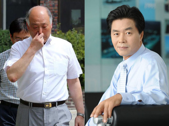 왼쪽부터 김명수 교육부장관 후보자와 정성근 문화체육관광부장관 후보자