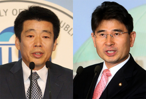 신계륜(60·왼쪽), 김재윤(49) 새정치민주연합 의원