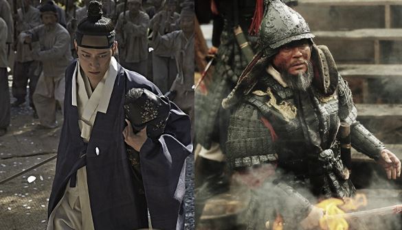 영화 ‘군도’(왼쪽)의 한 장면과 ‘명량’(오른쪽)의 한 장면. 한겨레 자료 사진
