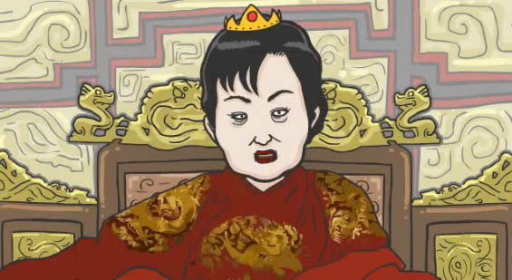오인용이 들고 돌아온 작품은 ‘근해: 왕이 된 아낙’이라는 정치 패러디물의 한 장면 / 인터넷 캡쳐