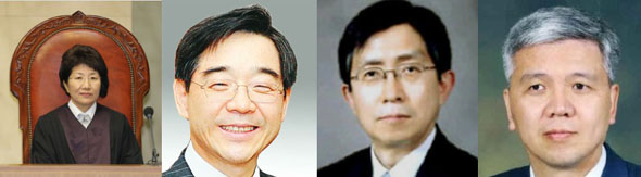 (왼쪽부터) 박보영, 권순일, 민일영, 김신 대법관