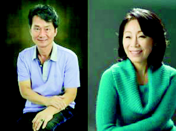 왼쪽부터 배우 송수영 씨, 김용선 씨.