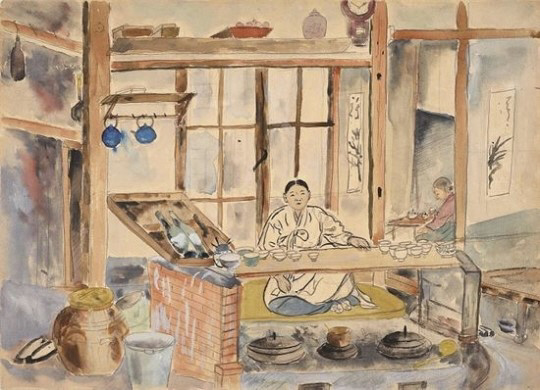 이응노의 담채그림 ‘가게’